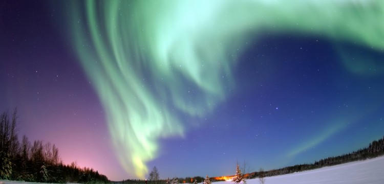 Vidéo d'une aurore boréale